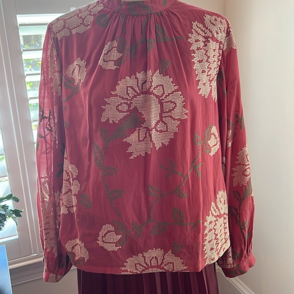 PayPal Pratap Rhododendron Cross-stitched Embroidered Shirt - Picture 2 of 6